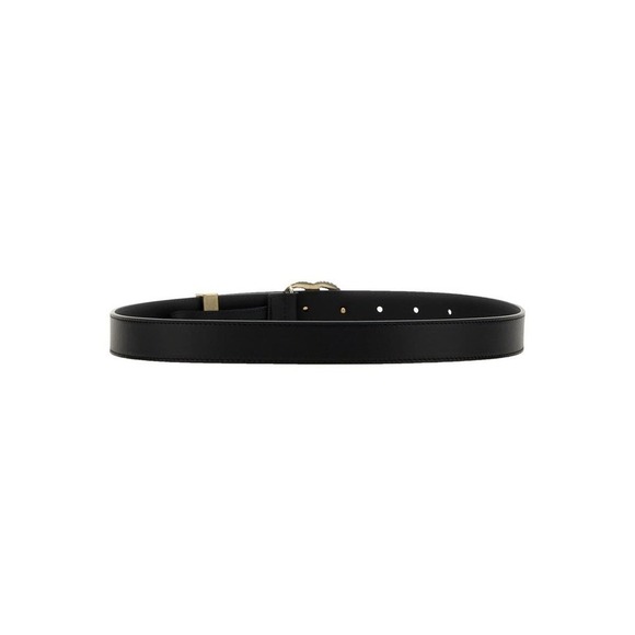 GUCCI LEATHER BELT WITH DOUBLE G TORCHON BUCKLE